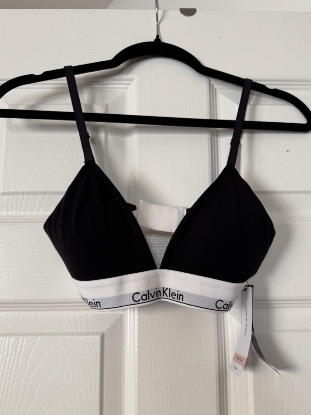 Calvin Klein Classic Printed Black & White Cotton Bra / Bralette